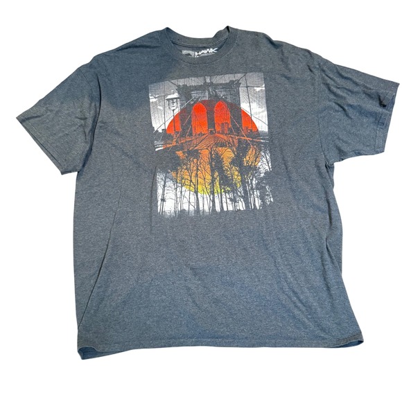 Gold Hawk Other - Tony Hawk Graphic‎ T-Shirt Brooklyn Bridge Short Sleeve Crew Neck Men's Size XXL
